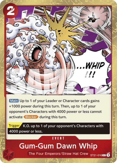 Gum-Gum Dawn Whip (Foil) (16) — EX Gear 5