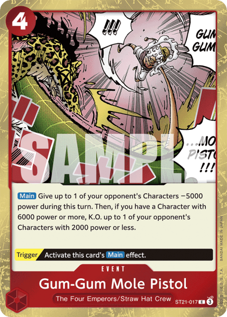 Gum-Gum Mole Pistol (Foil) (17) — EX Gear 5