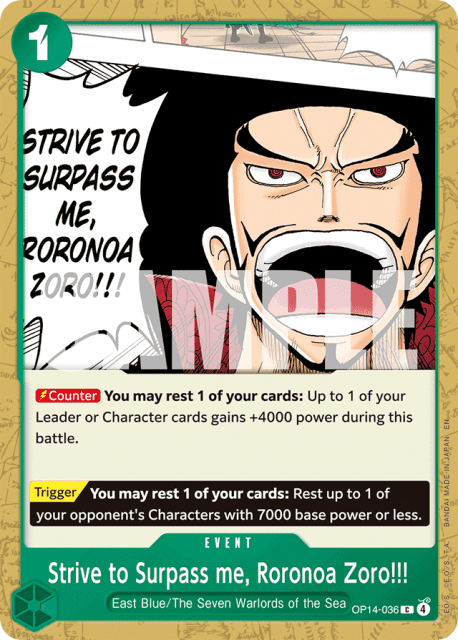 Strive to Surpass me, Roronoa Zoro!!! (36) — The Azure Sea's Seven