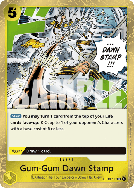 Gum-Gum Dawn Stamp (Foil) (117) — Carrying On His Will