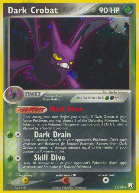 Dark Crobat (Holofoil) (3) — Team Rocket Returns