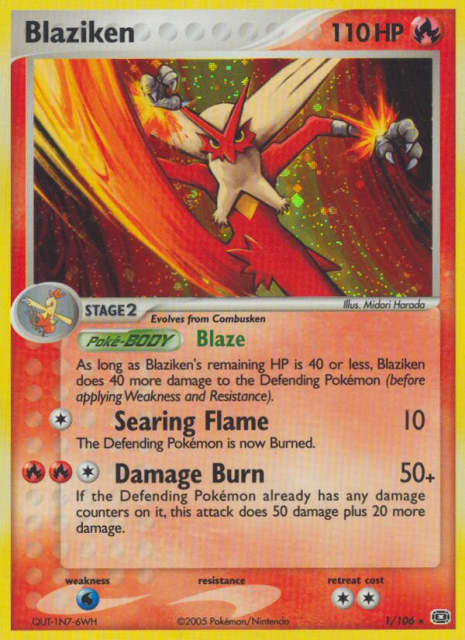 Blaziken (Reverse Holofoil) (1) — Emerald