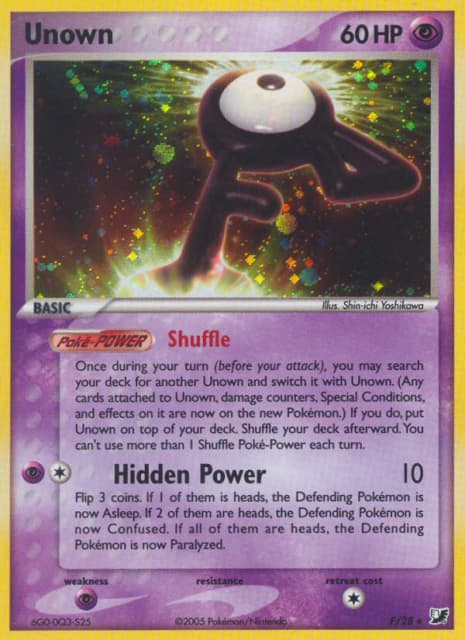 Unown (Holofoil) (F) — Unseen Forces