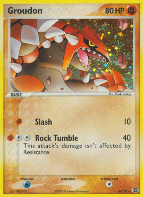 Groudon (Reverse Holofoil) (5) — Emerald