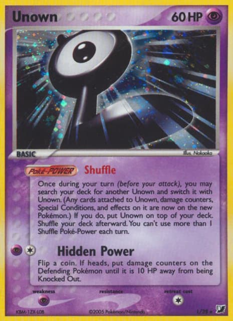 Unown (Holofoil) (L) — Unseen Forces