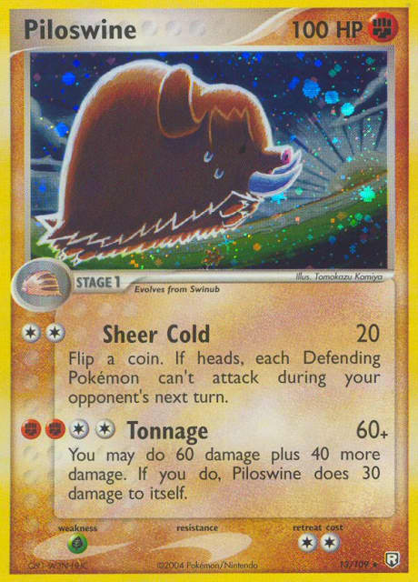 Piloswine (Reverse Holofoil) (13) — Team Rocket Returns