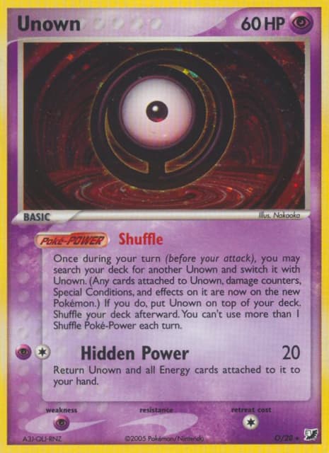 Unown (Holofoil) (O) — Unseen Forces