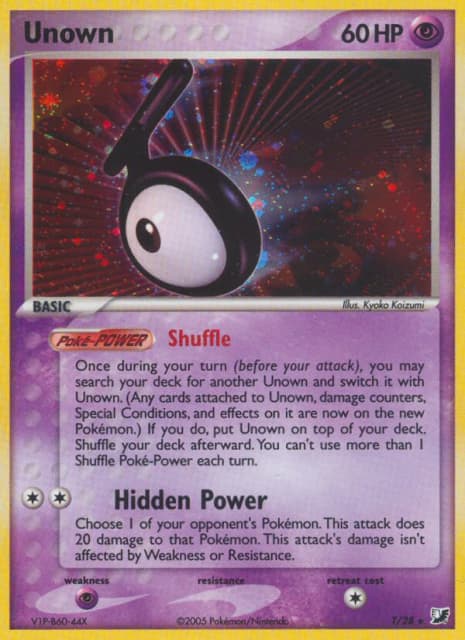 Unown (Holofoil) (T) — Unseen Forces