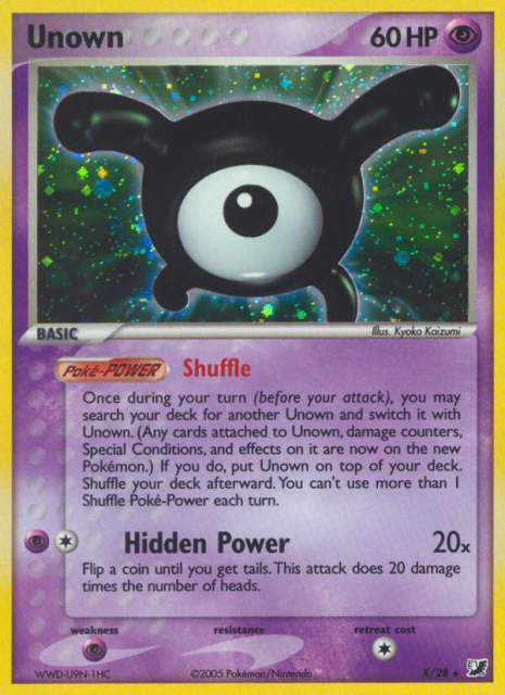 Unown (Holofoil) (X) — Unseen Forces
