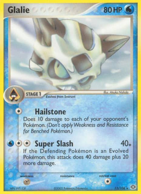 Glalie (Reverse Holofoil) (13) — Emerald