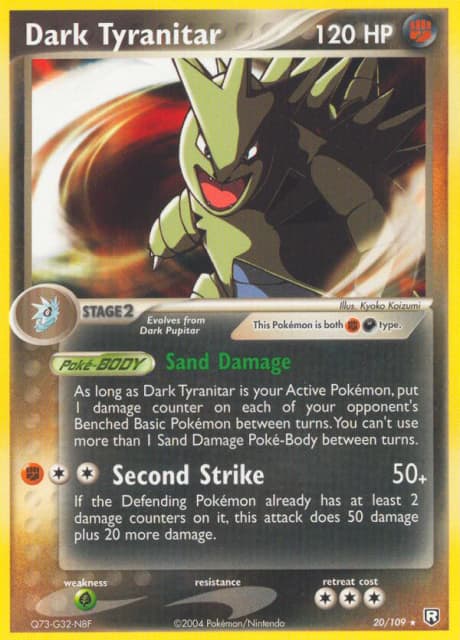 Dark Tyranitar (Reverse Holofoil) (20) — Team Rocket Returns