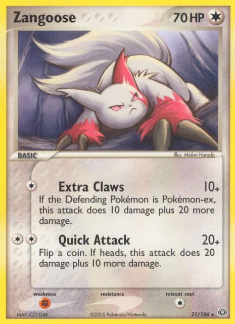 Zangoose (21) — Emerald