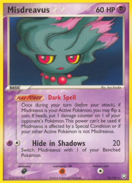 Misdreavus (Reverse Holofoil) (25) — Team Rocket Returns