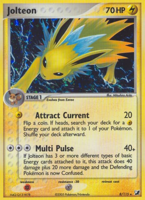 Jolteon (Reverse Holofoil) (8) — Unseen Forces