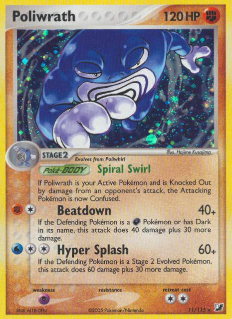 Poliwrath (Holofoil) (11) — Unseen Forces