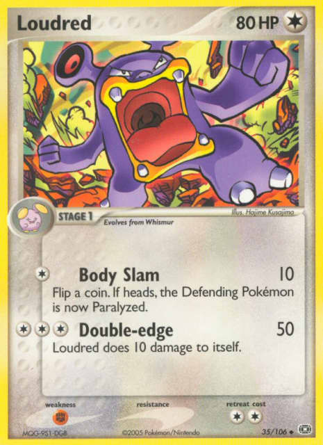 Loudred (League Stamp) (35) — Emerald