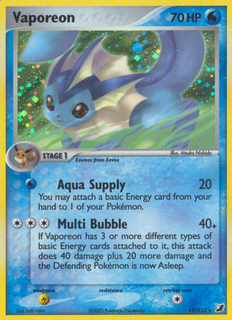 Vaporeon (Holofoil) (19) — Unseen Forces