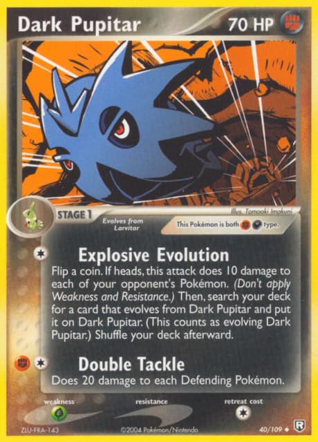Dark Pupitar (Reverse Holofoil) (40) — Team Rocket Returns