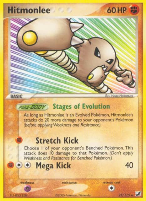 Hitmonlee (Reverse Holofoil) (25) — Unseen Forces