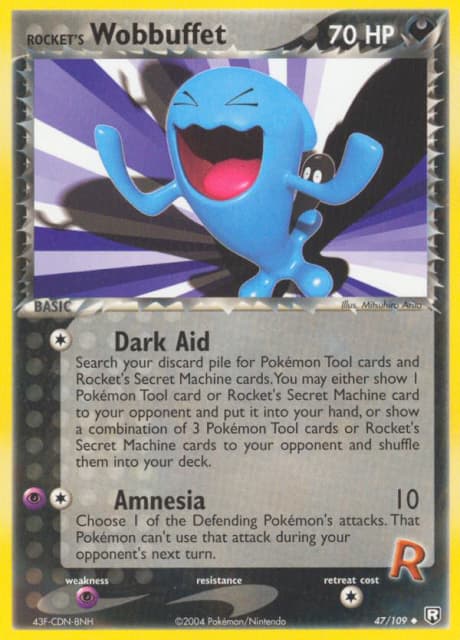 Rocket's Wobbuffet (Reverse Holofoil) (47) — Team Rocket Returns