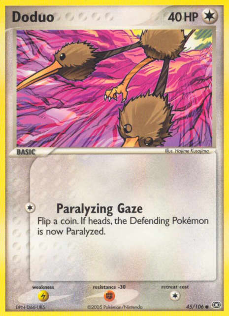 Doduo (Reverse Holofoil) (45) — Emerald