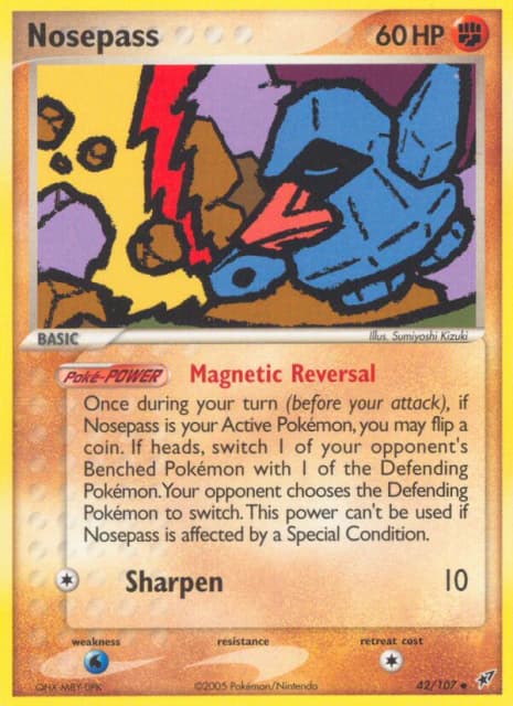 Nosepass (Reverse Holofoil) (42) — Deoxys