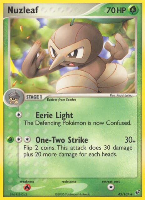 Nuzleaf (Reverse Holofoil) (43) — Deoxys