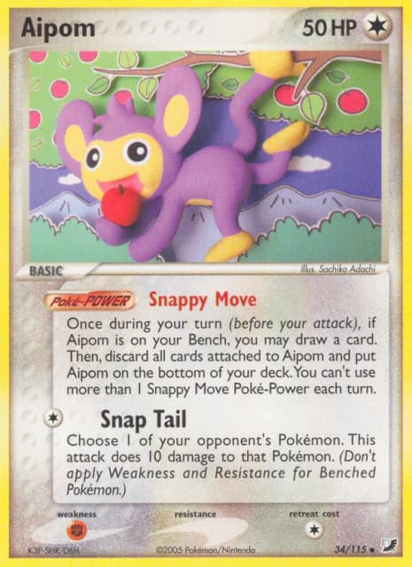 Aipom (Reverse Holofoil) (34) — Unseen Forces