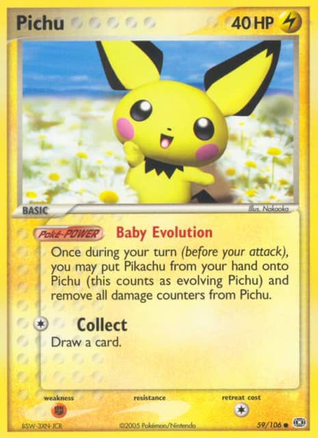 Pichu (Reverse Holofoil) (59) — Emerald