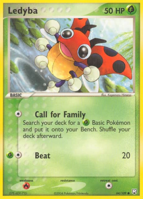 Ledyba (Reverse Holofoil) (64) — Team Rocket Returns