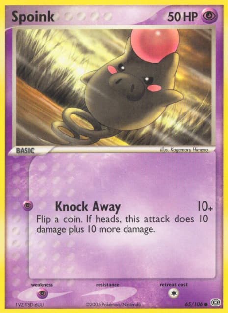 Spoink (Reverse Holofoil) (65) — Emerald
