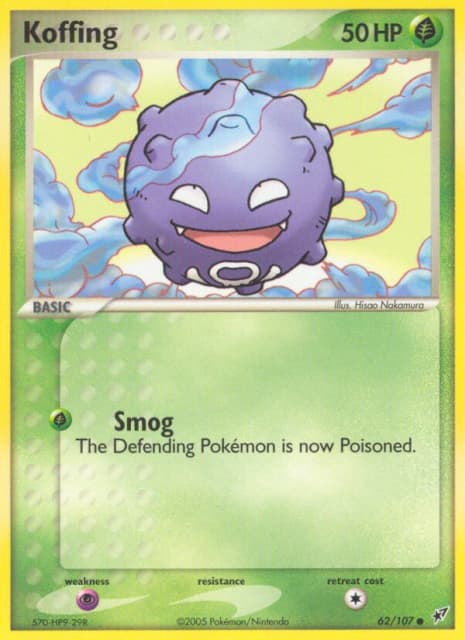 Koffing (Reverse Holofoil) (62) — Deoxys