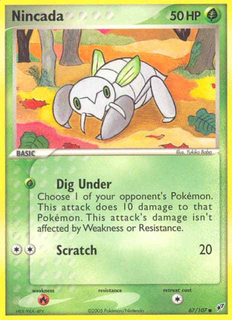 Nincada (Reverse Holofoil) (67) — Deoxys