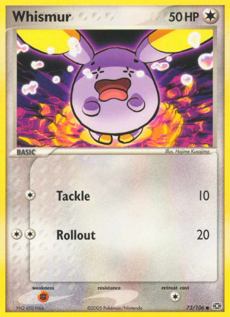 Whismur (League Stamp) (73) — Emerald