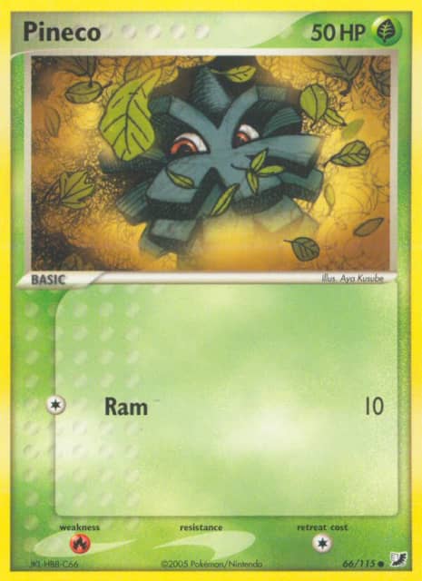 Pineco (Reverse Holofoil) (66) — Unseen Forces