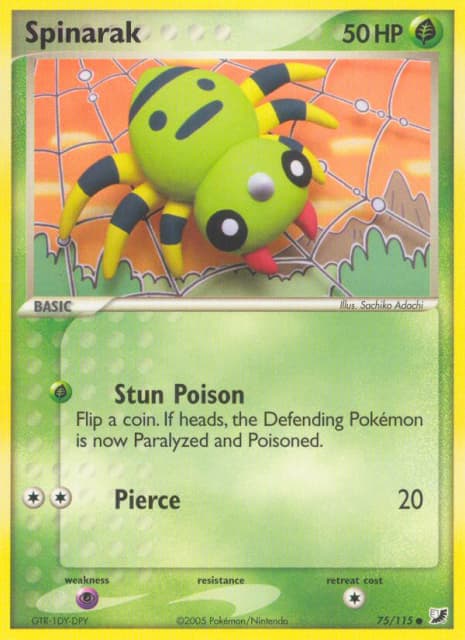 Spinarak (Reverse Holofoil) (75) — Unseen Forces