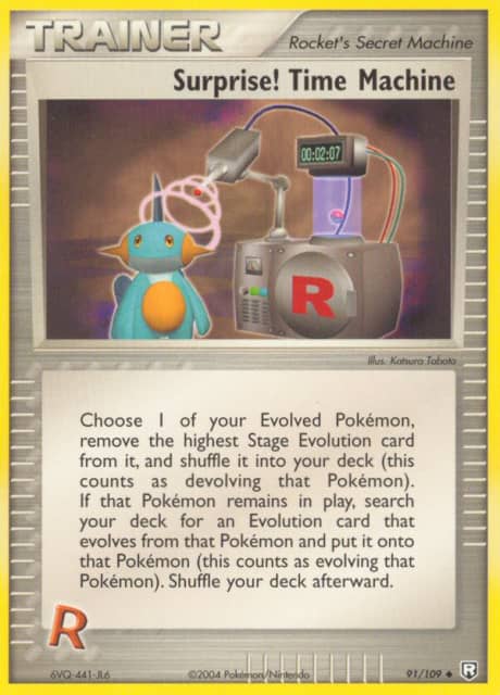 Surprise! Time Machine (Reverse Holofoil) (91) — Team Rocket Returns