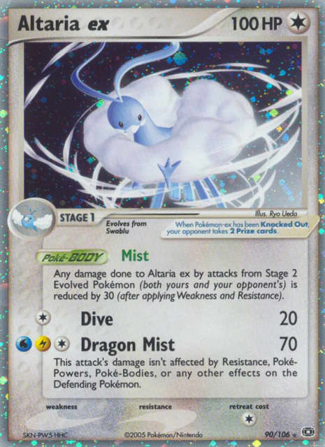 Altaria ex (Holofoil) (90) — Emerald