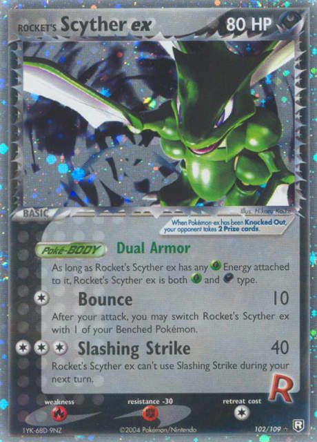 Rocket's Scyther ex (Holofoil) (102) — Team Rocket Returns