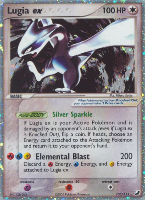 Lugia ex (Holofoil) (105) — Unseen Forces
