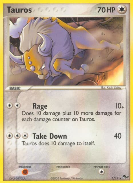 Tauros (Holofoil) (5) — POP Series 2