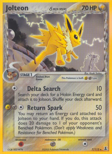 Jolteon δ (Holofoil) (7) — Delta Species