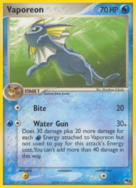 Vaporeon (Holofoil) (6) — POP Series 3
