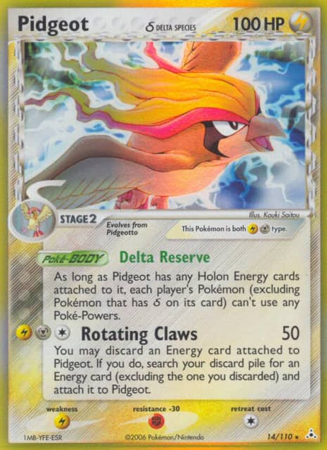 Pidgeot δ (Holofoil) (14) — Holon Phantoms