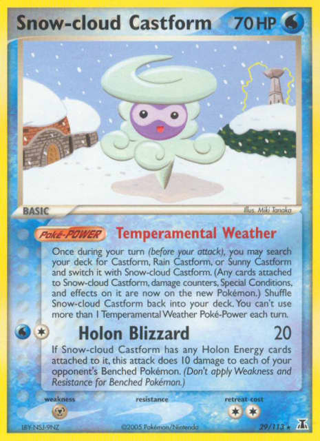 Snow-cloud Castform (Reverse Holofoil) (29) — Delta Species