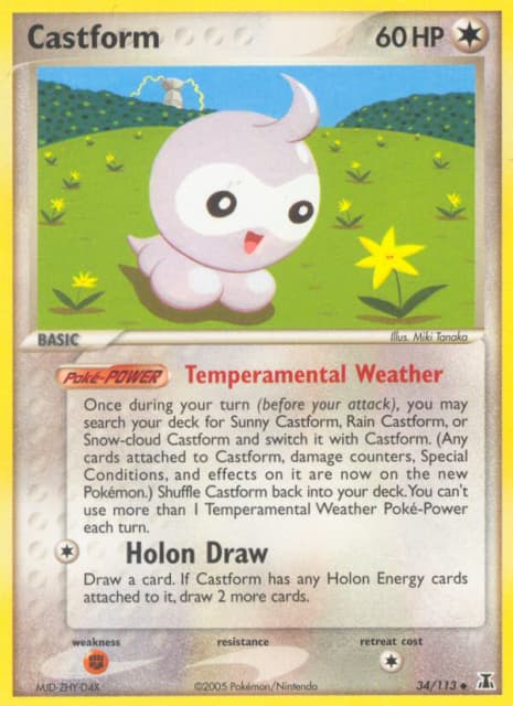 Castform (Reverse Holofoil) (34) — Delta Species