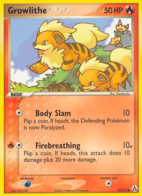 Growlithe (Reverse Holofoil) (55) — Legend Maker
