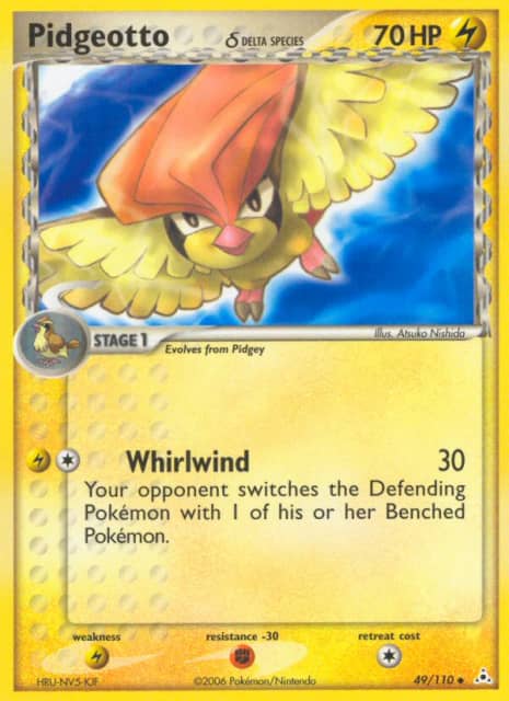 Pidgeotto δ (Reverse Holofoil) (49) — Holon Phantoms