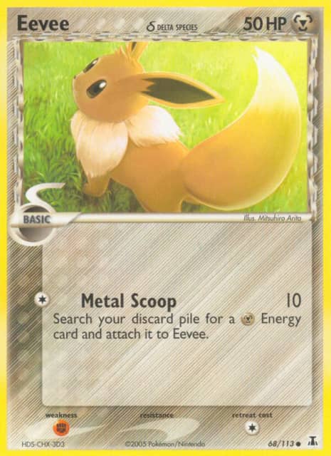 Eevee δ (Reverse Holofoil) (68) — Delta Species