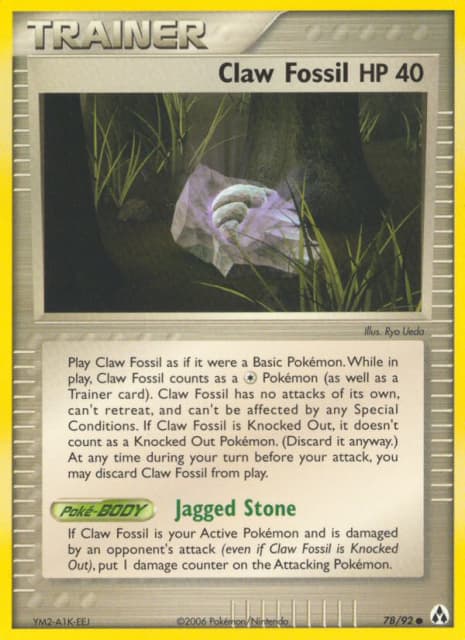 Claw Fossil (Reverse Holofoil) (78) — Legend Maker